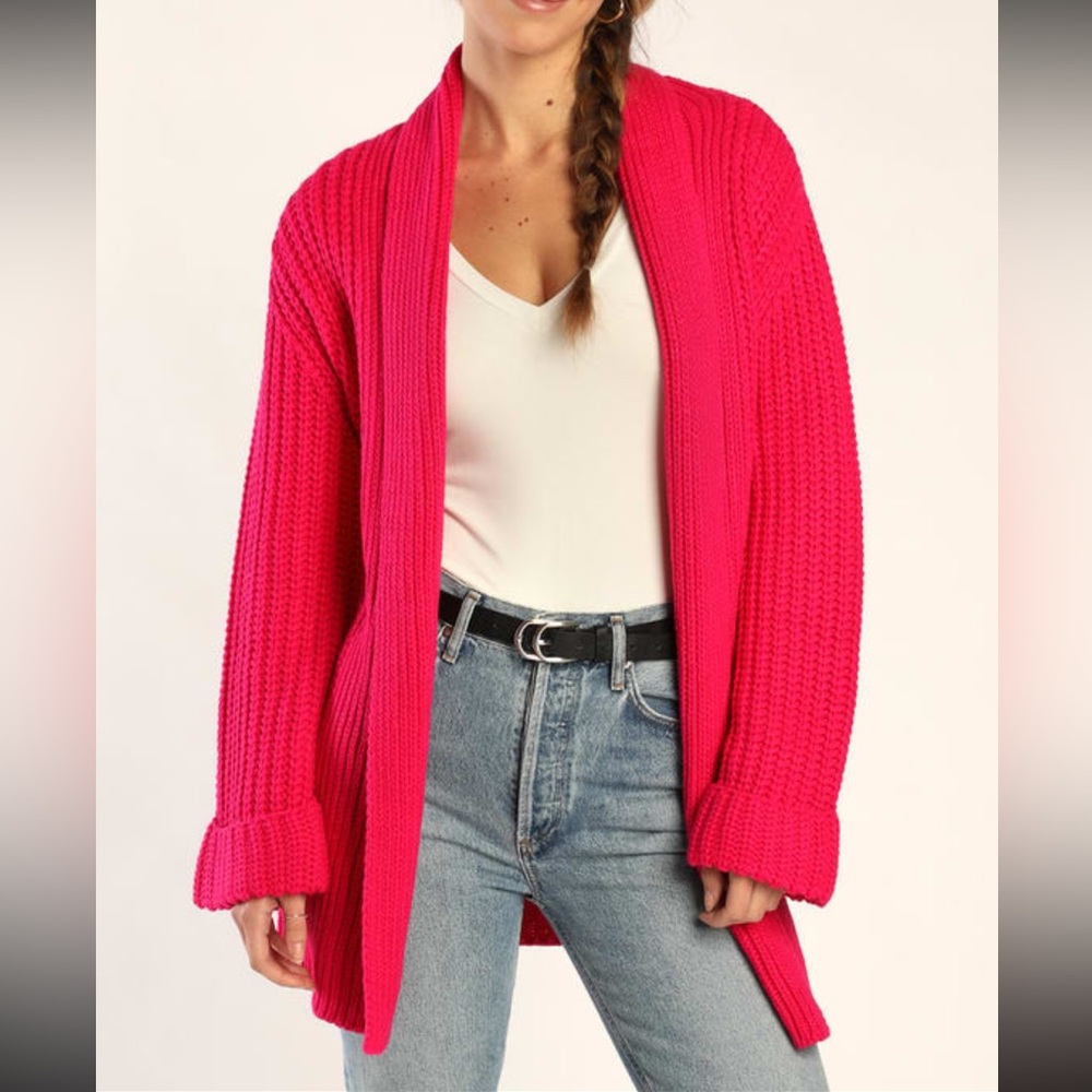 Pink Tie Cardigan
